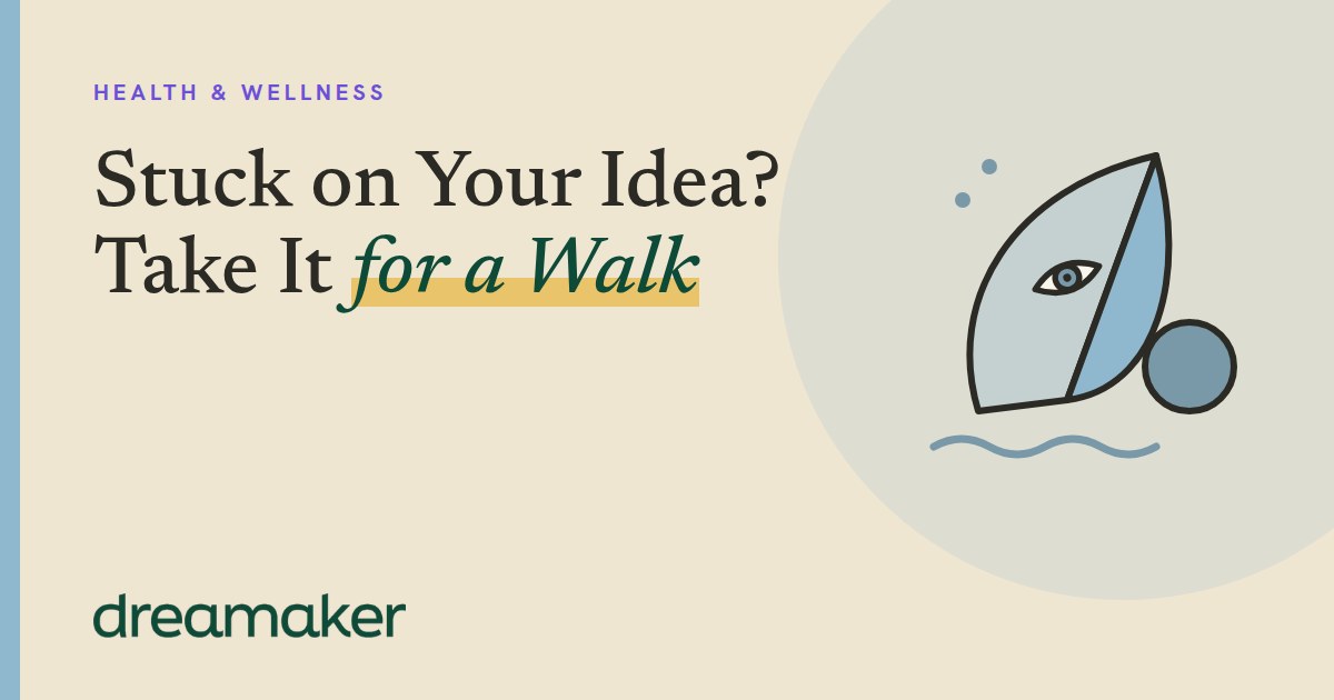 Dreamaker header for Health & Wellness: a soft blue leaf line drawing beside the post title